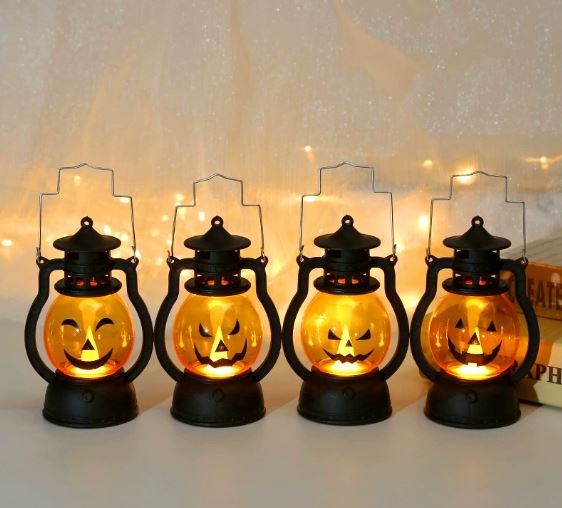 Décorations lumineuses LED citrouille d'Halloween