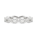Art Deco Infinity Moissanite Pavé Eternity Band