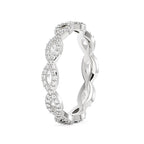 Art Deco Infinity Moissanite Pavé Eternity Band