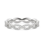 Art Deco Infinity Moissanite Pavé Eternity Band