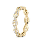 Art Deco Infinity Moissanite Pavé Eternity Band