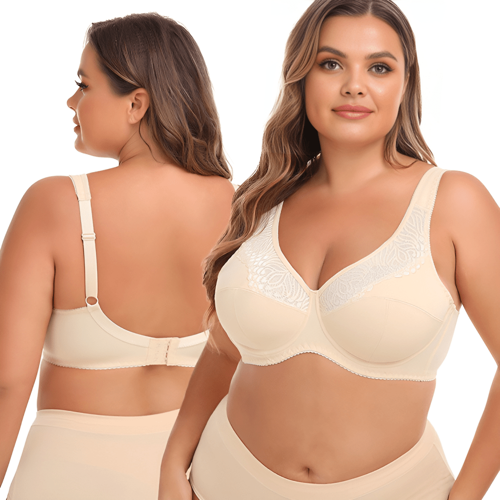 Breathable Full Coverage Support Lift Lace Bra