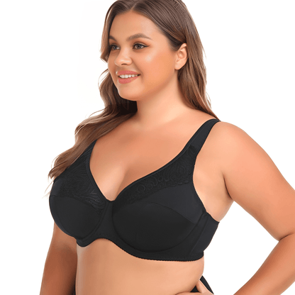 Breathable Full Coverage Support Lift Lace Bra