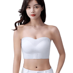 Strapless Front Buckle Convertible Wireless Bra