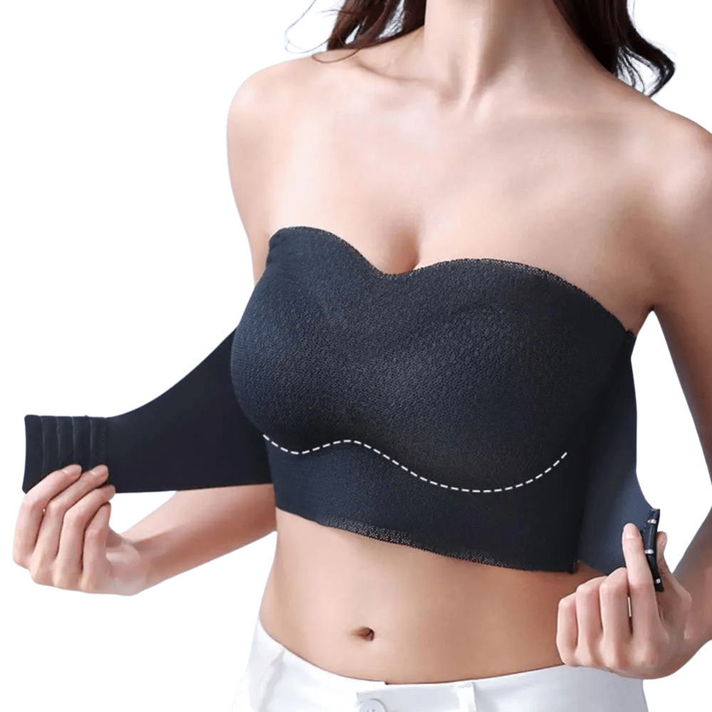 Strapless Front Buckle Convertible Wireless Bra