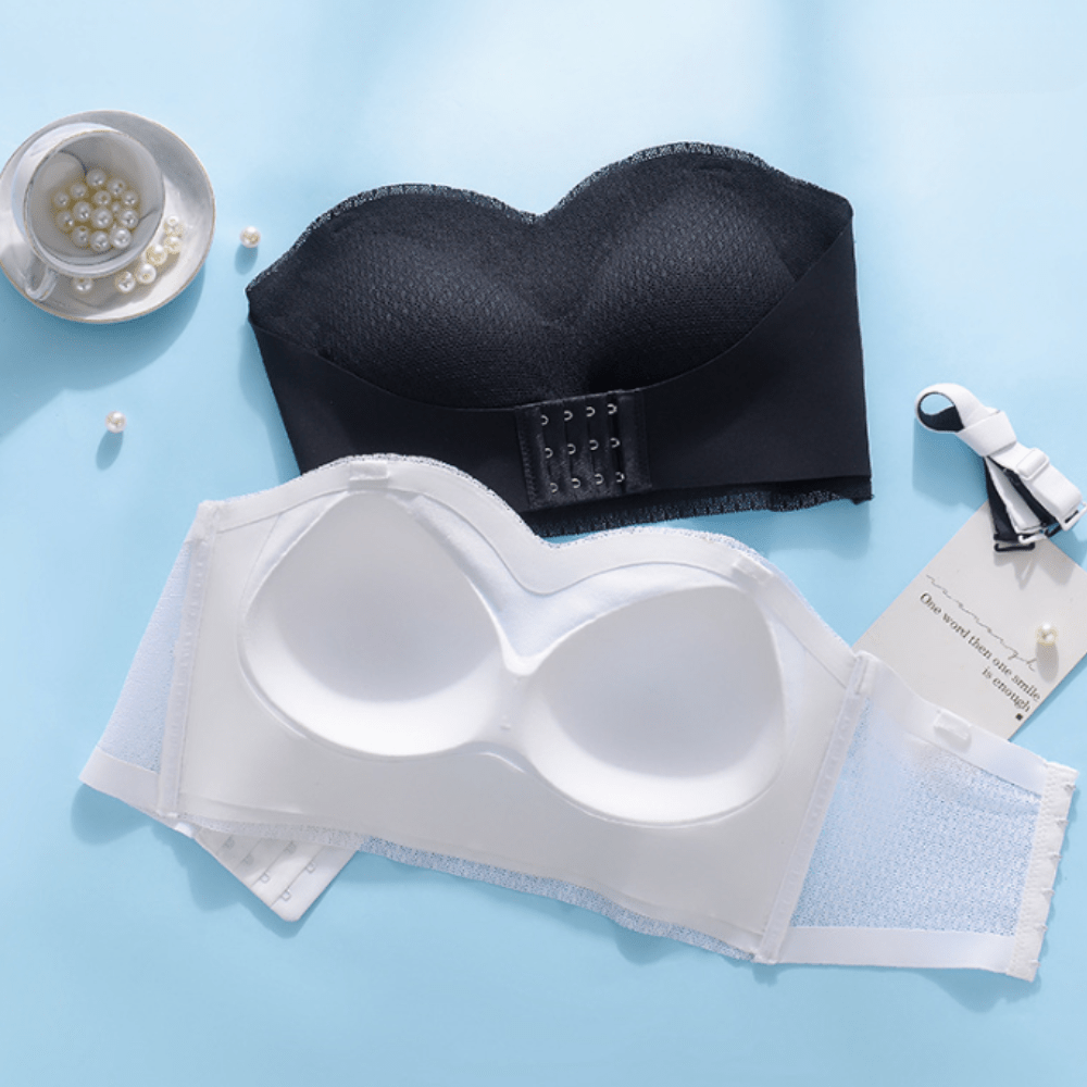 Strapless Front Buckle Convertible Wireless Bra