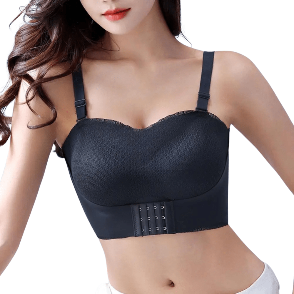 Soutien-gorge sans bretelles convertible à boucle avant