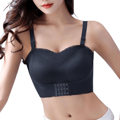 Strapless Front Buckle Convertible Wireless Bra