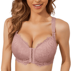 Front Closure Push Up Thin Cup Wireless Lace