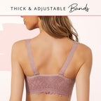 Front Closure Push Up Thin Cup Wireless Lace