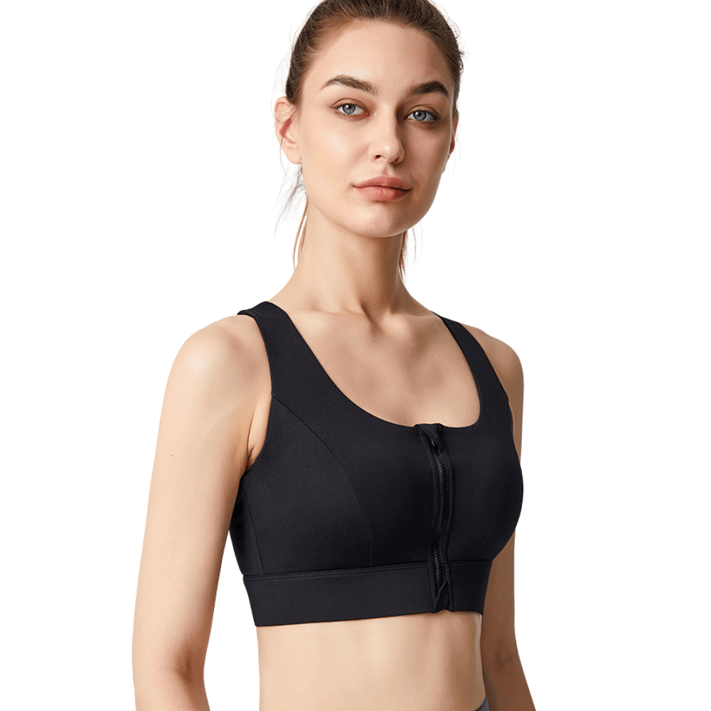Front Closure Sculpting Sports Bra | Wireless Racerback Design