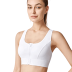 Front Closure Sculpting Sports Bra | Wireless Racerback Design