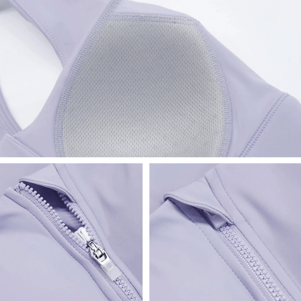 Front Closure Sculpting Sports Bra | Wireless Racerback Design