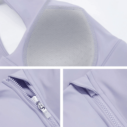Front Closure Sculpting Sports Bra | Wireless Racerback Design