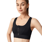 Front Closure Sculpting Sports Bra | Wireless Racerback Design