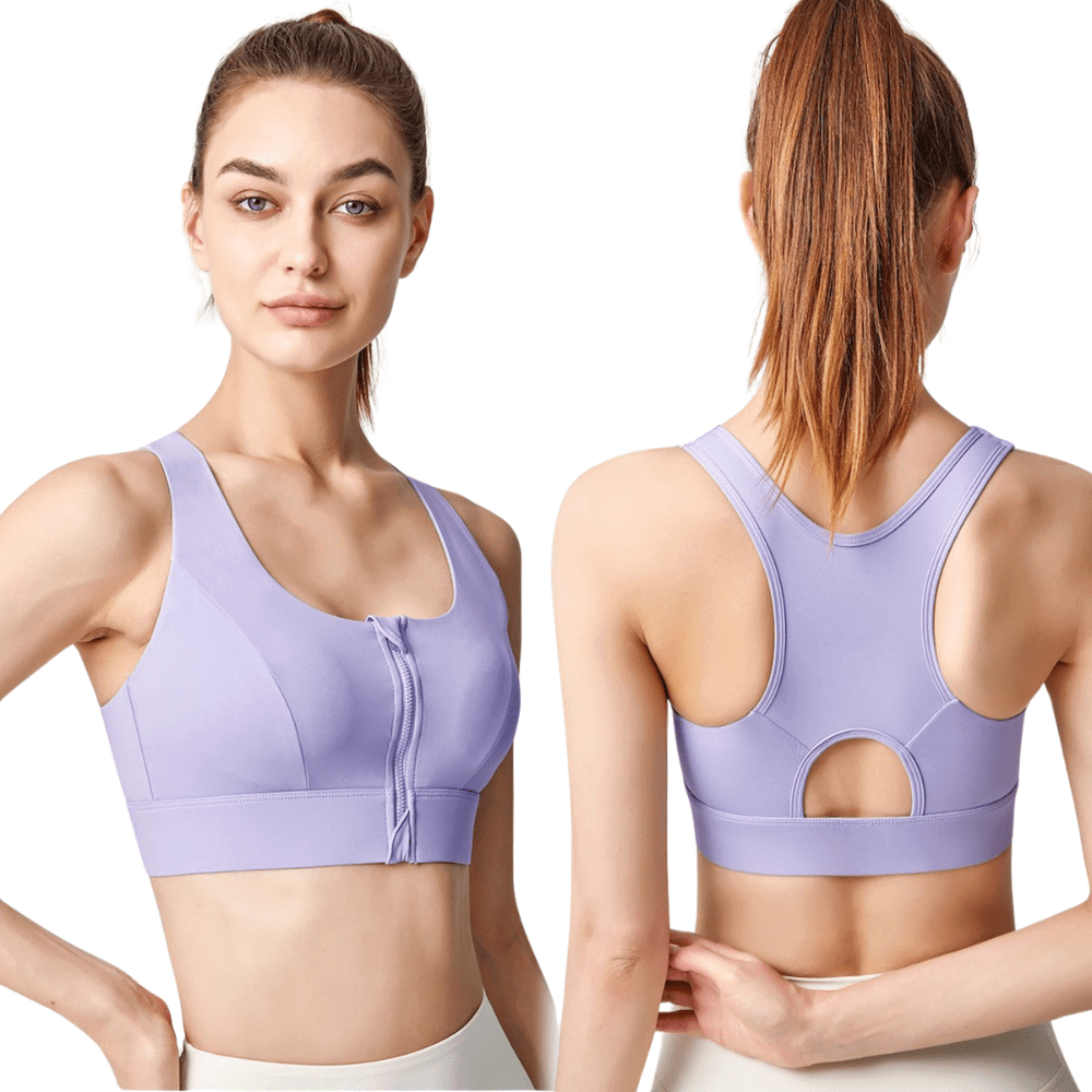 Front Closure Sculpting Sports Bra | Wireless Racerback Design