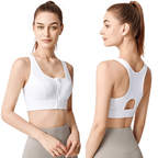 Front Closure Sculpting Sports Bra | Wireless Racerback Design