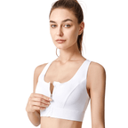 Front Closure Sculpting Sports Bra | Wireless Racerback Design