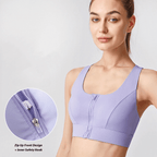 Front Closure Sculpting Sports Bra | Wireless Racerback Design