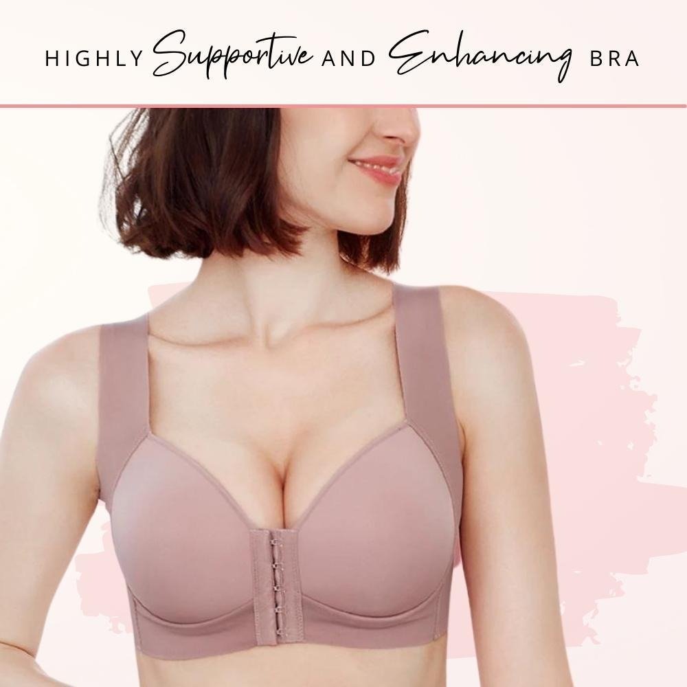 Front Closure Seamless Push Up Bra