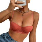 Soutien-gorge balconnet à armatures en dentelle