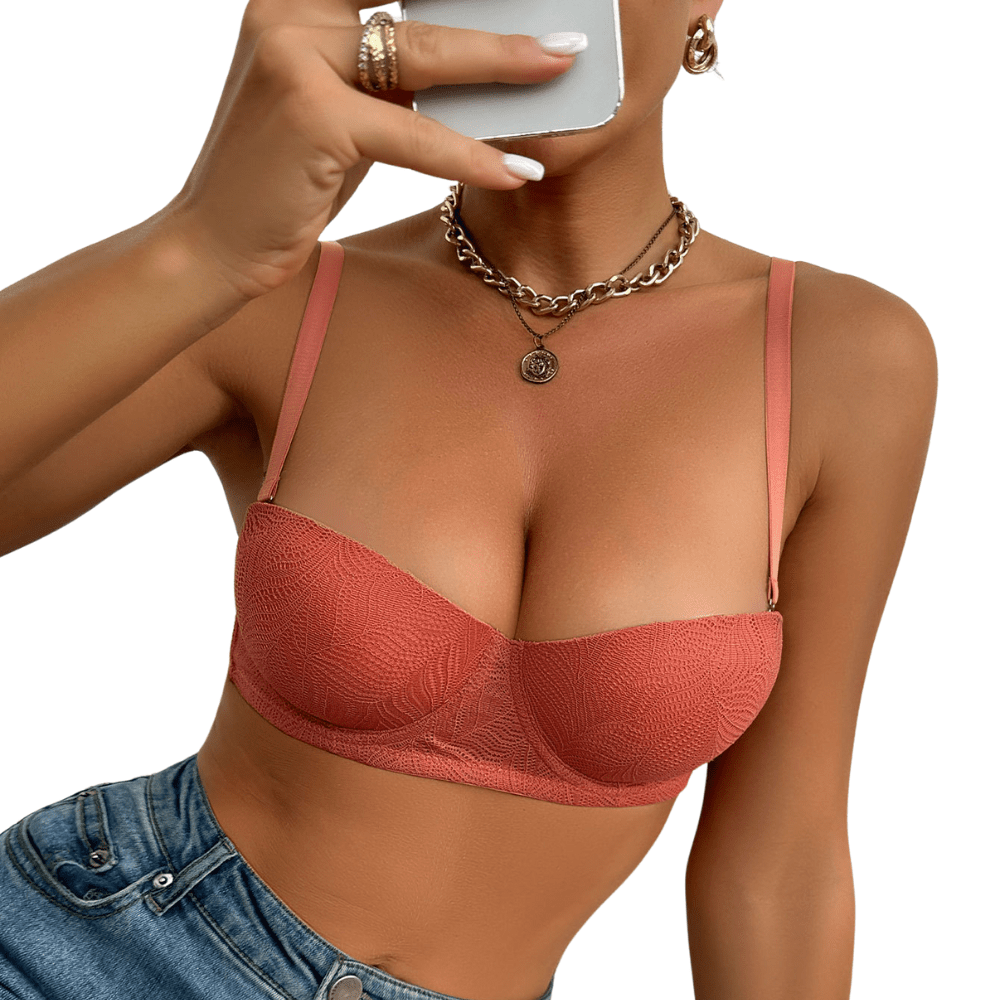 Soutien-gorge balconnet à armatures en dentelle