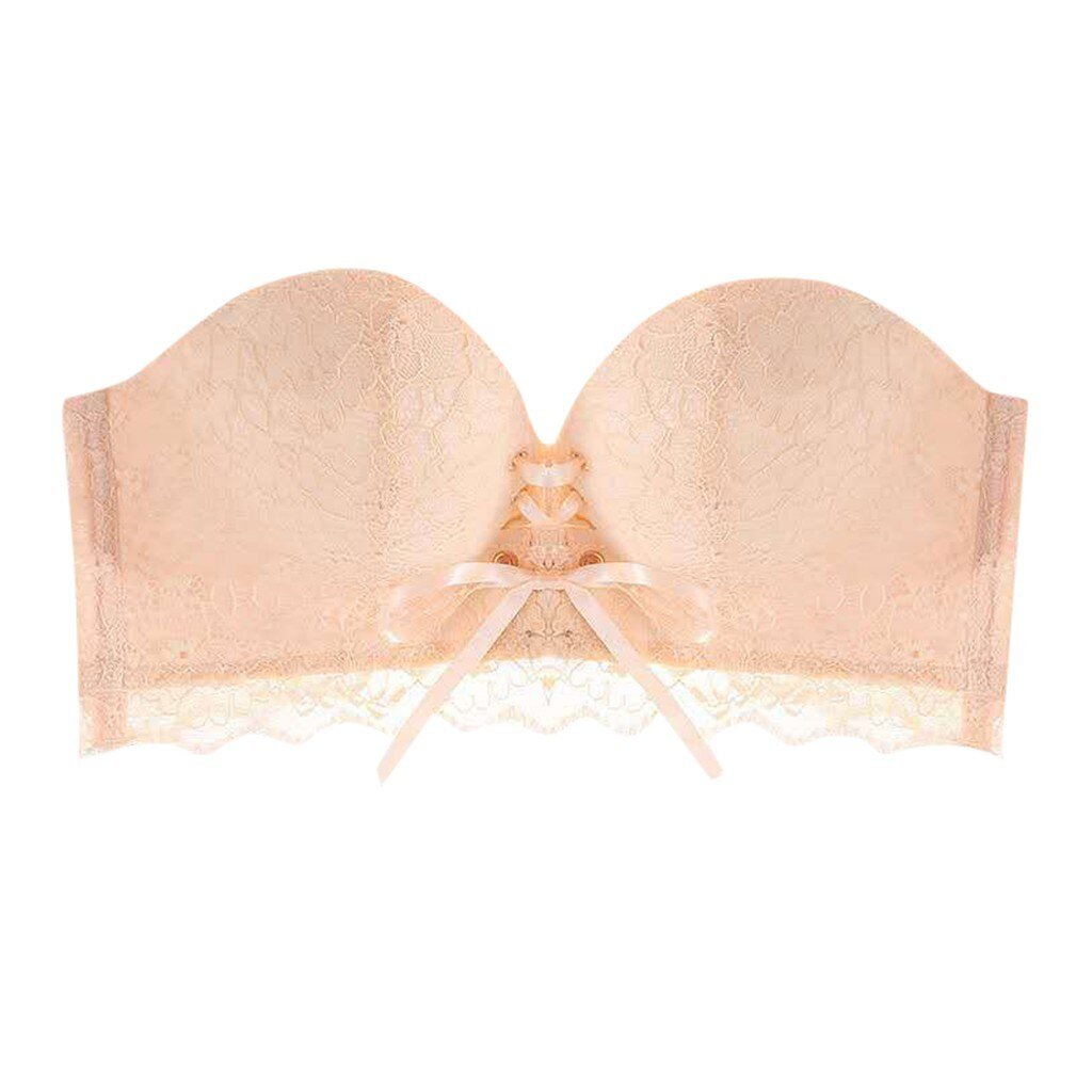 Lace-Up Strapless Push-Up Bra