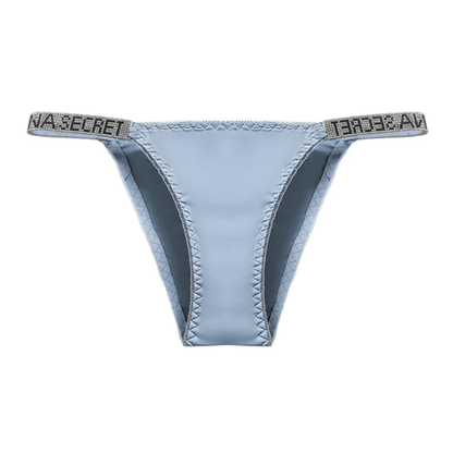 Rhinestone Low-Waist Thong Underwear