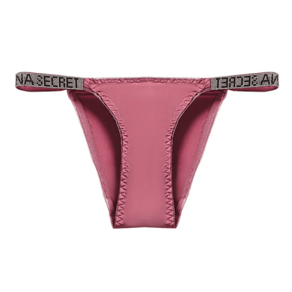 Rhinestone Low-Waist Thong Underwear
