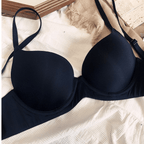 Soutien-gorge demi-bonnet push-up sans coutures et à armatures, confort optimal