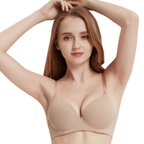 Soutien-gorge demi-bonnet push-up sans coutures et à armatures, confort optimal