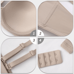 Soutien-gorge demi-bonnet push-up sans coutures et à armatures, confort optimal