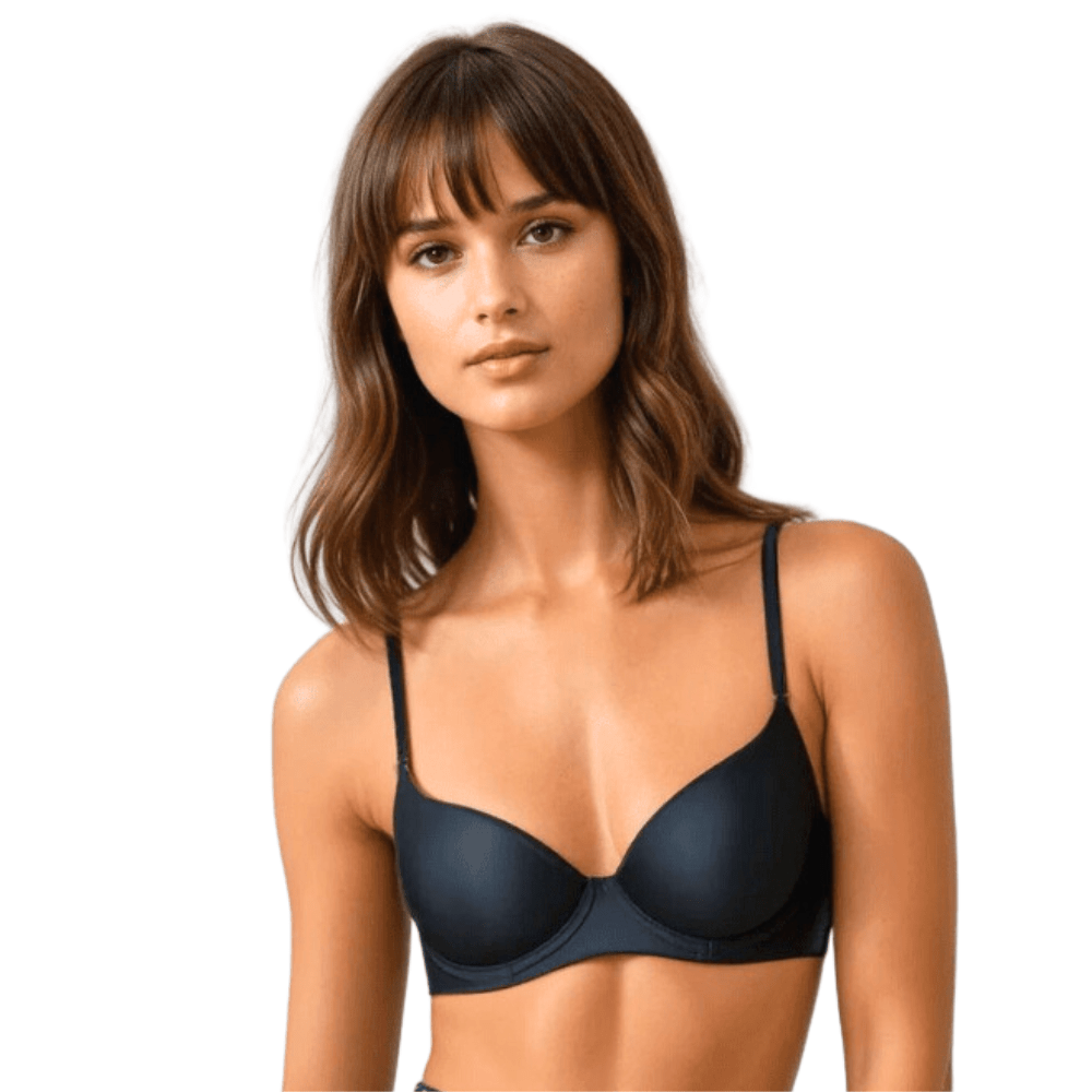 Seamless Comfort Underwire Push-Up Demi Bra