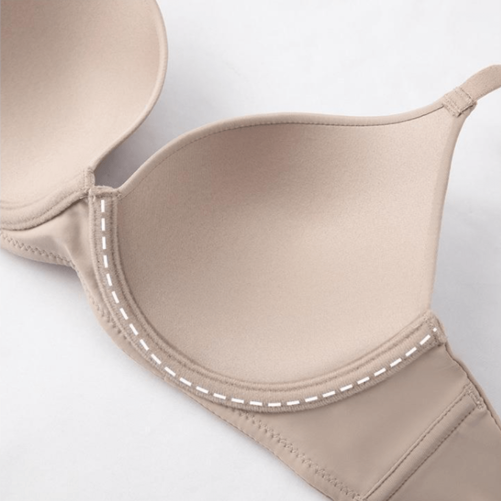 Soutien-gorge demi-bonnet push-up sans coutures et à armatures, confort optimal