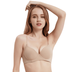 Soutien-gorge demi-bonnet push-up sans coutures et à armatures, confort optimal