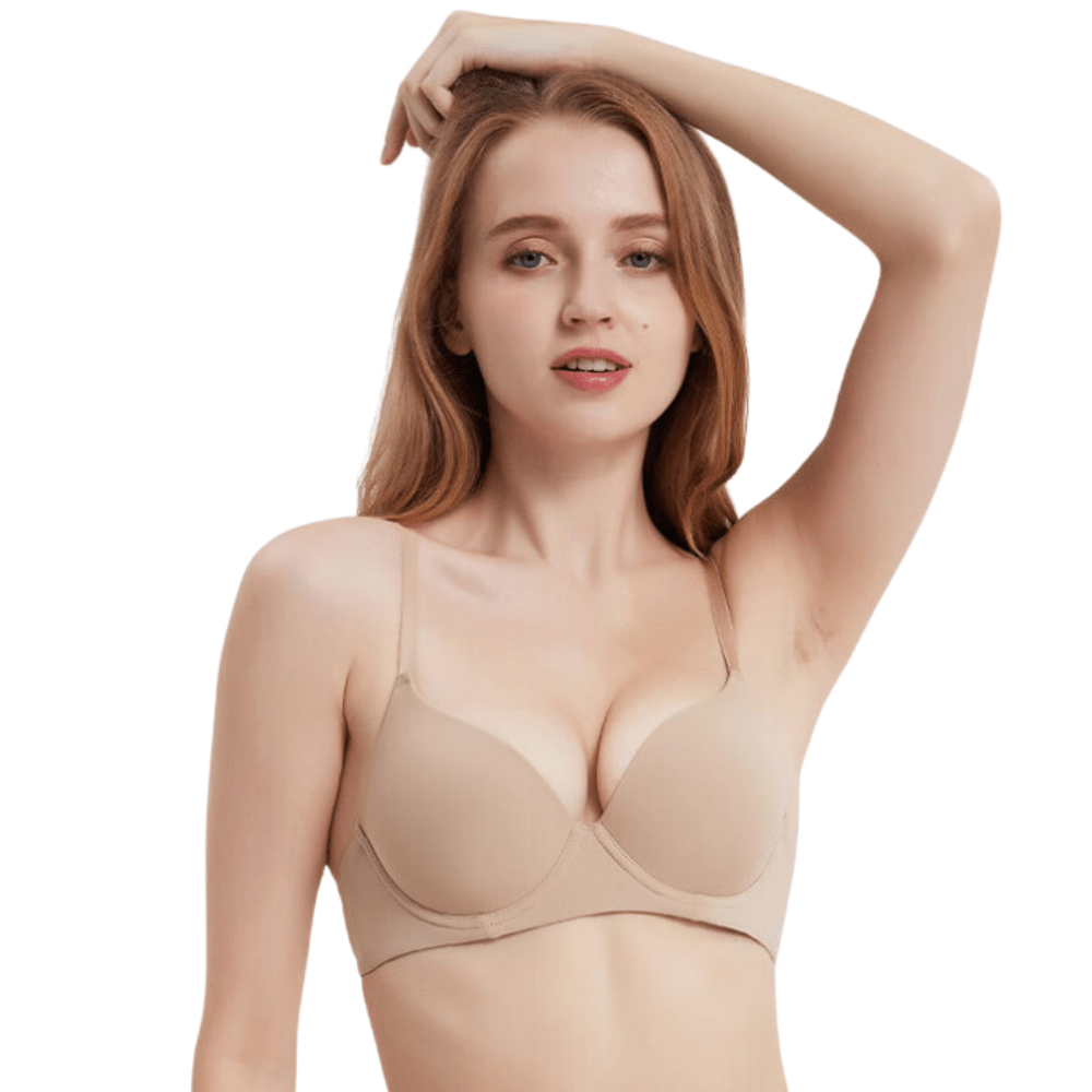 Seamless Comfort Underwire Push-Up Demi Bra