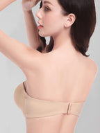 Soutien-gorge demi-bonnet push-up convertible sans bretelles et sans coutures