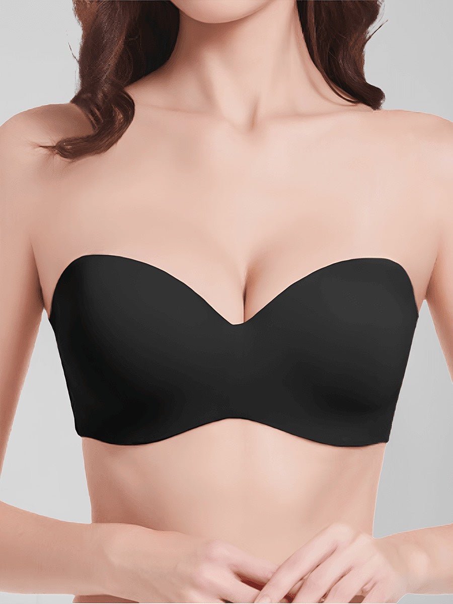 Soutien-gorge demi-bonnet push-up convertible sans bretelles et sans coutures