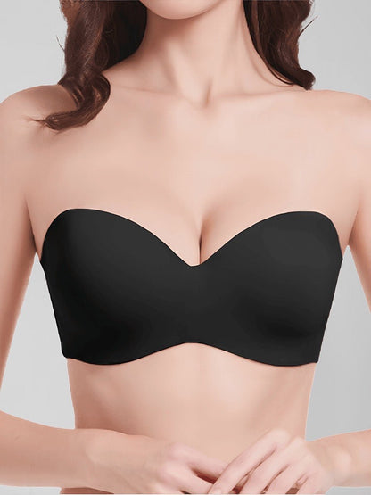 Seamless Convertible Strapless Push-Up Demi Bra
