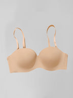 Soutien-gorge demi-bonnet push-up convertible sans bretelles et sans coutures