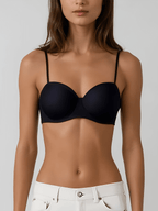 Soutien-gorge demi-bonnet push-up convertible sans bretelles et sans coutures
