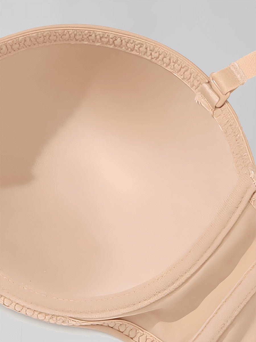 Soutien-gorge demi-bonnet push-up convertible sans bretelles et sans coutures