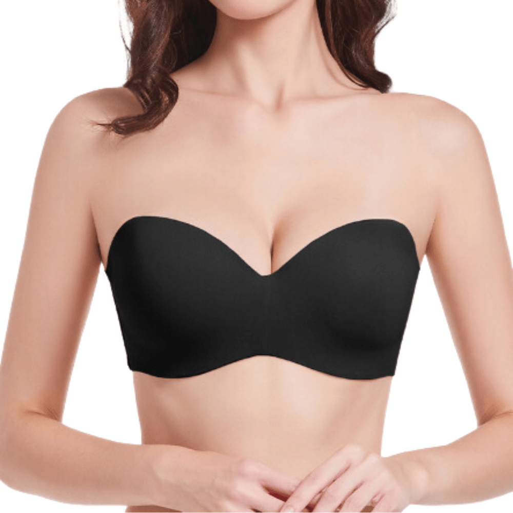 Soutien-gorge demi-bonnet push-up convertible sans bretelles et sans coutures