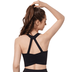 Soutien-gorge de sport dos croisé sans coutures | Confortable et léger