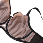 Soutien-gorge à armatures en dentelle ultra-fine à couvrance totale, grandes tailles