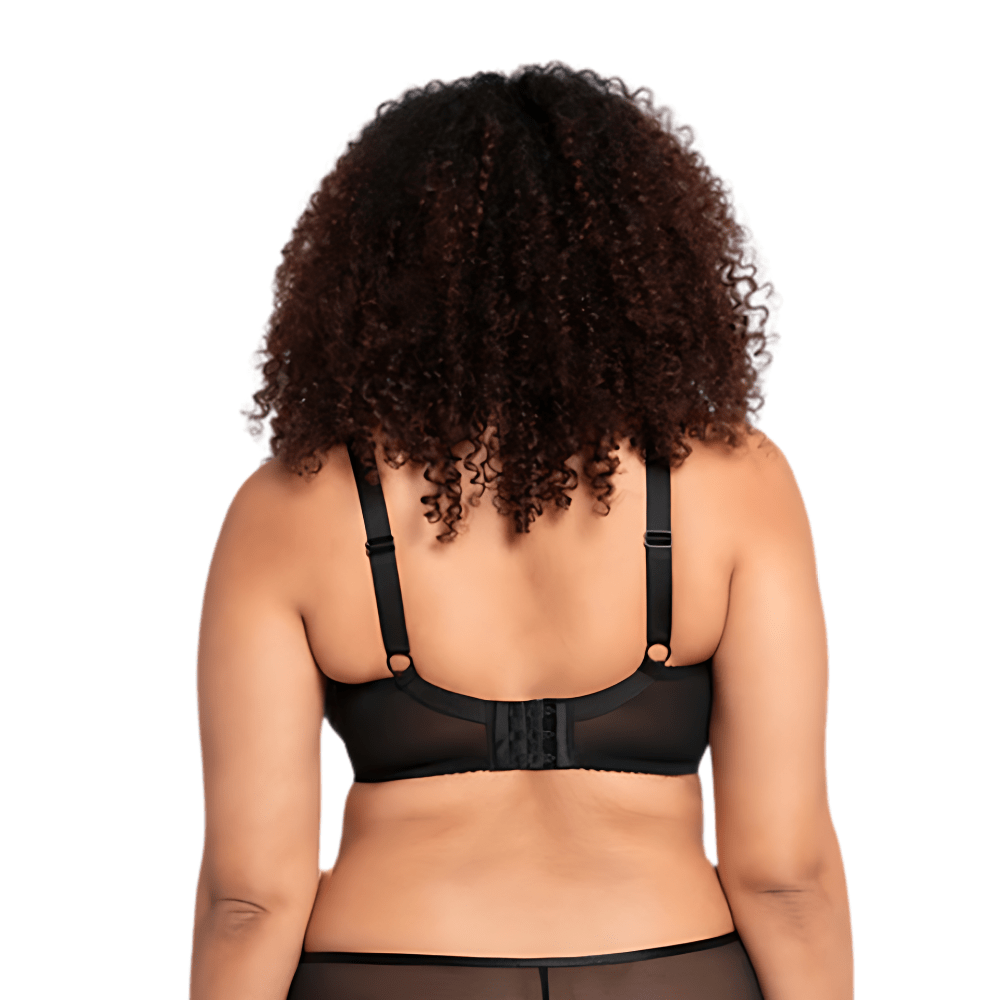 Soutien-gorge à armatures en dentelle ultra-fine à couvrance totale, grandes tailles