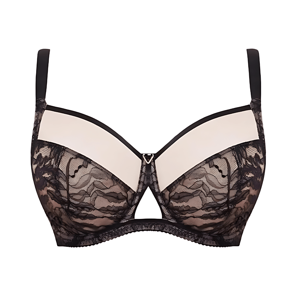 Soutien-gorge à armatures en dentelle ultra-fine à couvrance totale, grandes tailles