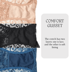 Sous-vêtements en dentelle ultra-fins à taille mi-haute 