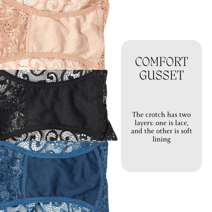 Ultra Thin Mid-Waist Lace Underwear