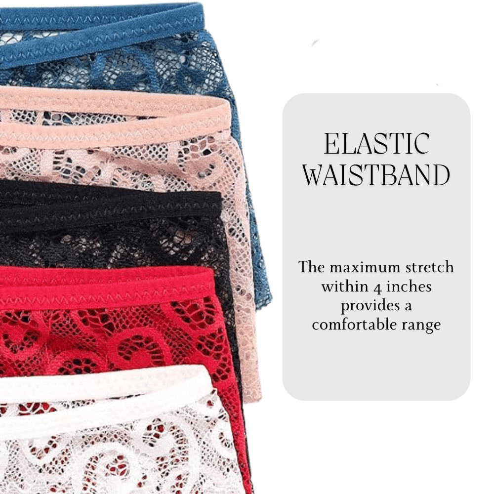 Sous-vêtements en dentelle ultra-fins à taille mi-haute 